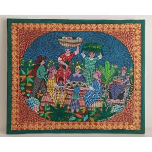 Canvas Ismael Saincilus (1940-2000) Considered One Of The Most Eminent Painters