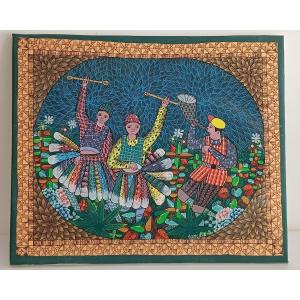 Canvas N°2 Ismael Saincilus (1940-2000) Considered One Of The Most Eminent Painters