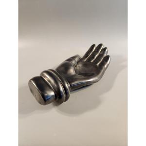 Black Ceramic Signed Jean Marais – Sculptural Hand