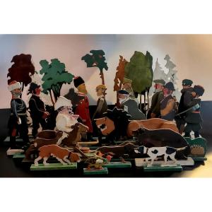 Rare Set “the Hunts Of Caran d'Ache” - Emmanuel Poiré (circa 1907)