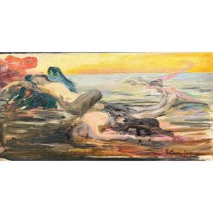 Marcel Berronneau Symbolist Sirens
