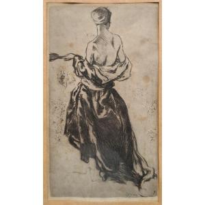 Elegant Drian Engraving 1900