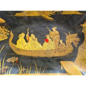 Basket With Chinese Decor