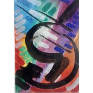 Raymond Trameau Abstract Watercolor 