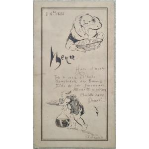 Charles Jouas Menu Japonism