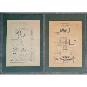 Industrial Drawing Of A Mortising Machine