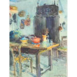 Kitchen Interior By Louis Agricol Montagné