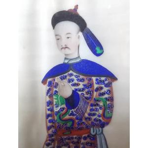 Pair Of Portraits Of Chinese Dignitaries