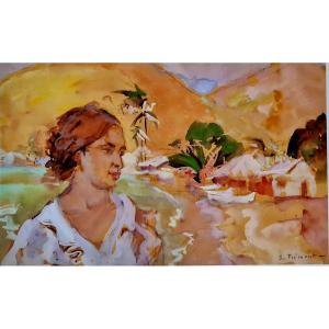 Affiche Poeme Exposition Suzanne Fremont 1876-1962 Les Couleurs De L Exotisme Peintre Peinture 