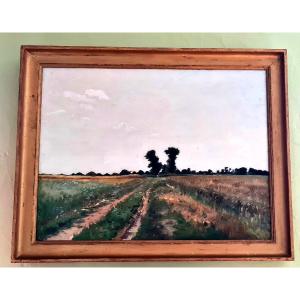 Louis Cabié Student Of Harpignies And Pradelles (1853 - 1939) Landscaper  Oil On Canvas Painting