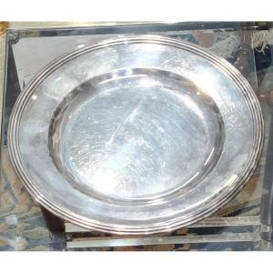 Large Round Serving Dish Maison Christofle Louis XVI Style Silverware Hallmarks