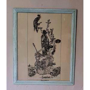 Engraving Print By Lewis Brian Hopkins Jones Founder Of The Rolling Stones Music Rock N Roll