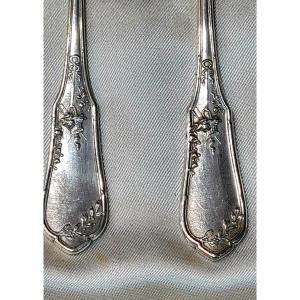 Sales 60 E Au Lieu De 120 E Pair Of Carved  Wedding Cutlery With Basket Garlands Bridal Bouquet