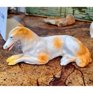 Glazed Porcelain Dog Greyhound Doggy Style