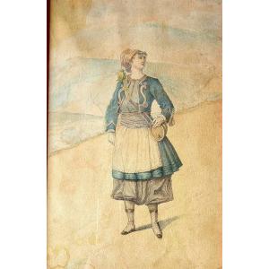 Old Watercolor, Well Treated. Signed.