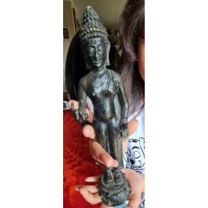 Statue Buddha Bronze XVIII XIX Asia