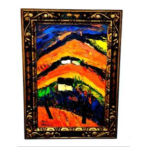 Fauve Pierre Ambrogiani (1907-1985) Oil Painting Fauvist Fauvism 