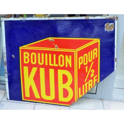 Old Enamel Plate Bouillon Old Bouillon Cube Year 1900 Pub Advertising Kitchen Deco