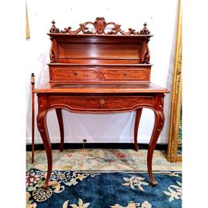 Restoration Period Louis XVIII Charles X 1815 1830 Gradin Desk Mahogany Lady Desk