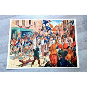 Big Poster Litho Rossignol La Marseillaise The People No Longer Want A French King French Revolution