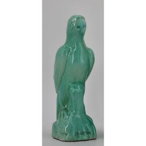Edmond Lachenal – Glazed Ceramic Parakeet