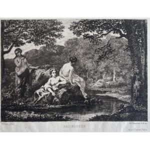 A.-p. Martial (adolphe-martial Potémont, Known As) After Narcisse Diaz, Bathers, Etching