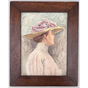 Anonymous - Portrait Of A Woman With A Hat