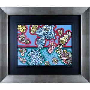 Boris Mestchersky (1963). Mixed Media On Panel (acrylic And Various). Work From 2022