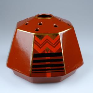 Attributed To Emile Lombart (1859-1938). Art Deco Ceramic Flower Pick From Saint Ghislain.