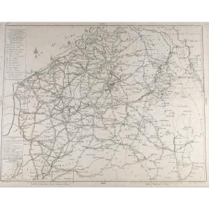 J-b De Bouge (1757-1833) & Jeanne Maillart (18th Century). Map Of Belgium, Luxembourg, Netherlands.