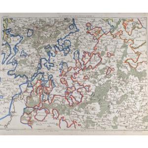 J-b De Bouge (1757-1833) & Jeanne Maillart (18th Century). Map Namur,liege,dinant,ciney,durbuy