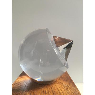 Sculpture Glass And Wood Zoritchak Circa January 1975