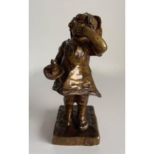 Little Girl With Candle, Bronze Subject