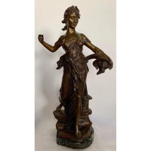 Mutuality, Bronze Sculpture Signed E Drouot