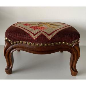 Small Walnut Footstool