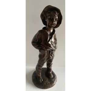 "poulbot" Bronze Subject Signed L.kley
