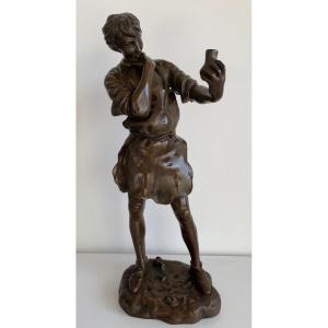 Bronze Sculpture Representing A Potter