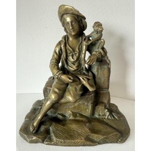The Young Acrobat And His Monkey, Bronze Subject