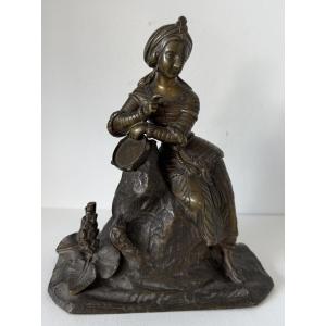 Young Girl With A Tambourine, Bronze Subject