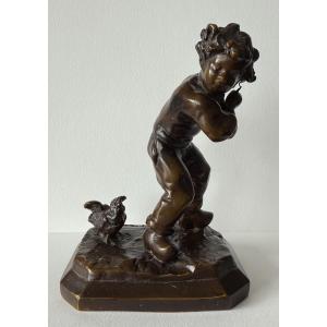 Bronze Subject, The Child And The Chick 