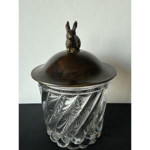 Glass And Bronze Candy Dish