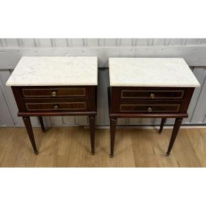 Pair Of Louis XVI Style Bedside Tables