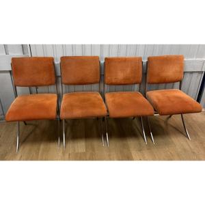 Set Of 4 Paul Legeard Chairs