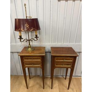 Pair Of Walnut Bedside Tables