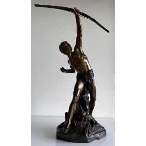 The Archer, Bronze Signed Edouard Drouot
