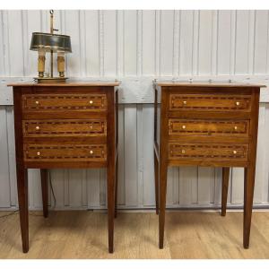 Pair Of Louis XVI Style Bedside Tables