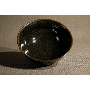 Jean Girel - Bowl Cup On Heel - Tenmoku Oil Drop