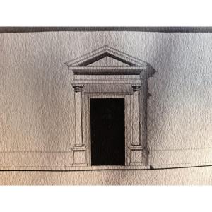 Dessin d'Architecture - Bernard Fonquernie (1934-2023) - Architecte - Acmh