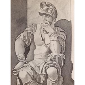 Architectural Drawing By Jean Berger Tomb Of Laurent De Medici