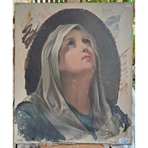 Saint In Ecstasy - Oil On Canvas By Pierre Henry Bessede 